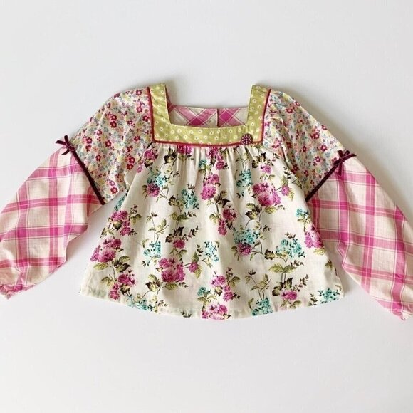 NWT Matilda Jane Girl Art School Mixed-Print Peasant Top 2T 8 years 10 years - Picture 4 of 12